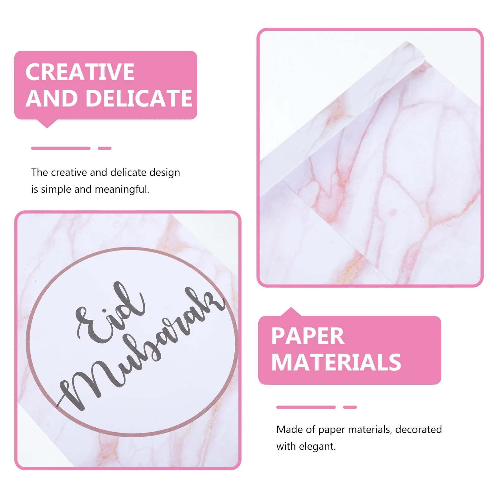 

50 Eid Mubarak Envelopes Ramadan Paper Money Gift Cards Holder Colored 4x6 Envelopes Party Decorations Eid Decorations