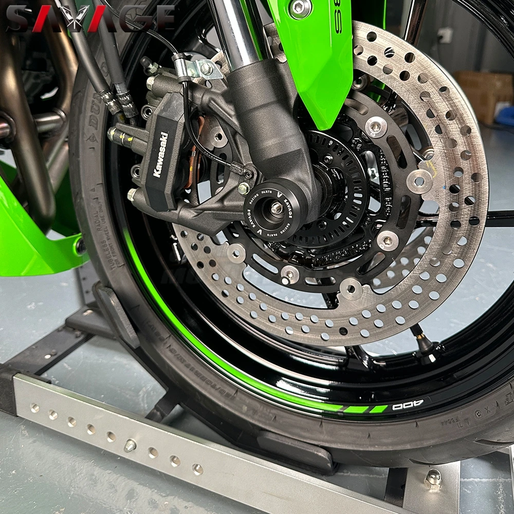 

Z900 2025, вилка колесной оси, ползунки для Kawasaki Z1000 Z800 Z750 Z650 Ninja 650 1000 KLE650 ZX25R, ступица колеса, защита от столкновений