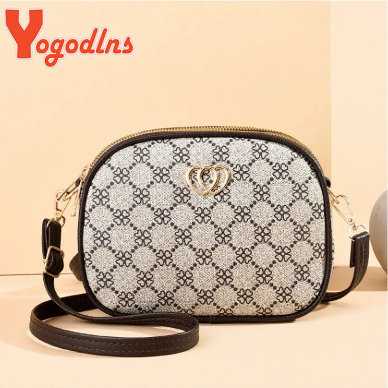 Yogodlns Shell Crossbody Bag for Women Fashion Small PU Shoulder Bags Luxury Designer Female PU Leather Zipper Handbag and Purse