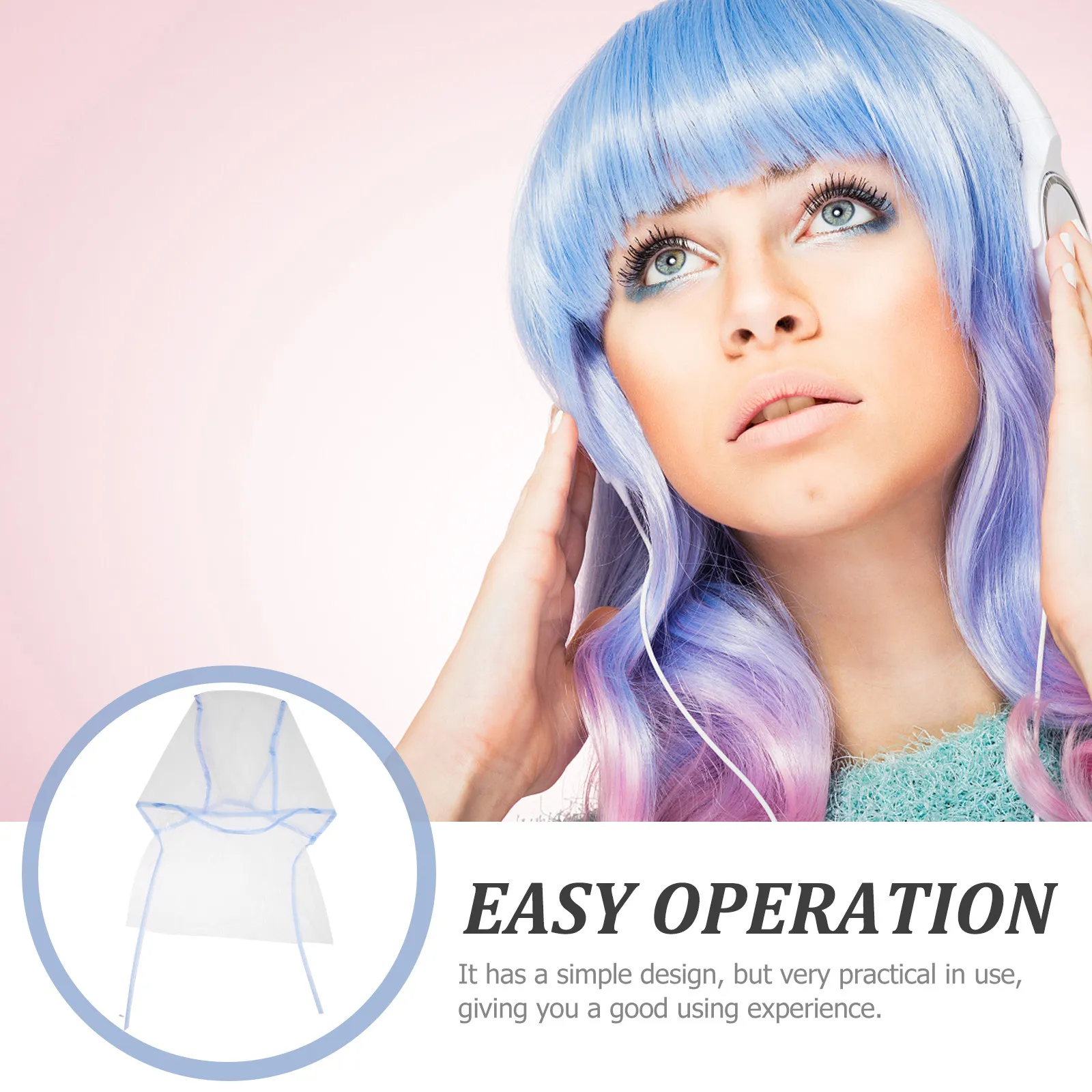 12Pcs Disposable Hair Highlighting Caps Protective Neck Guard Waterproof Plastic Film Easy Use Salon Hair Dyeing Tools Tinting