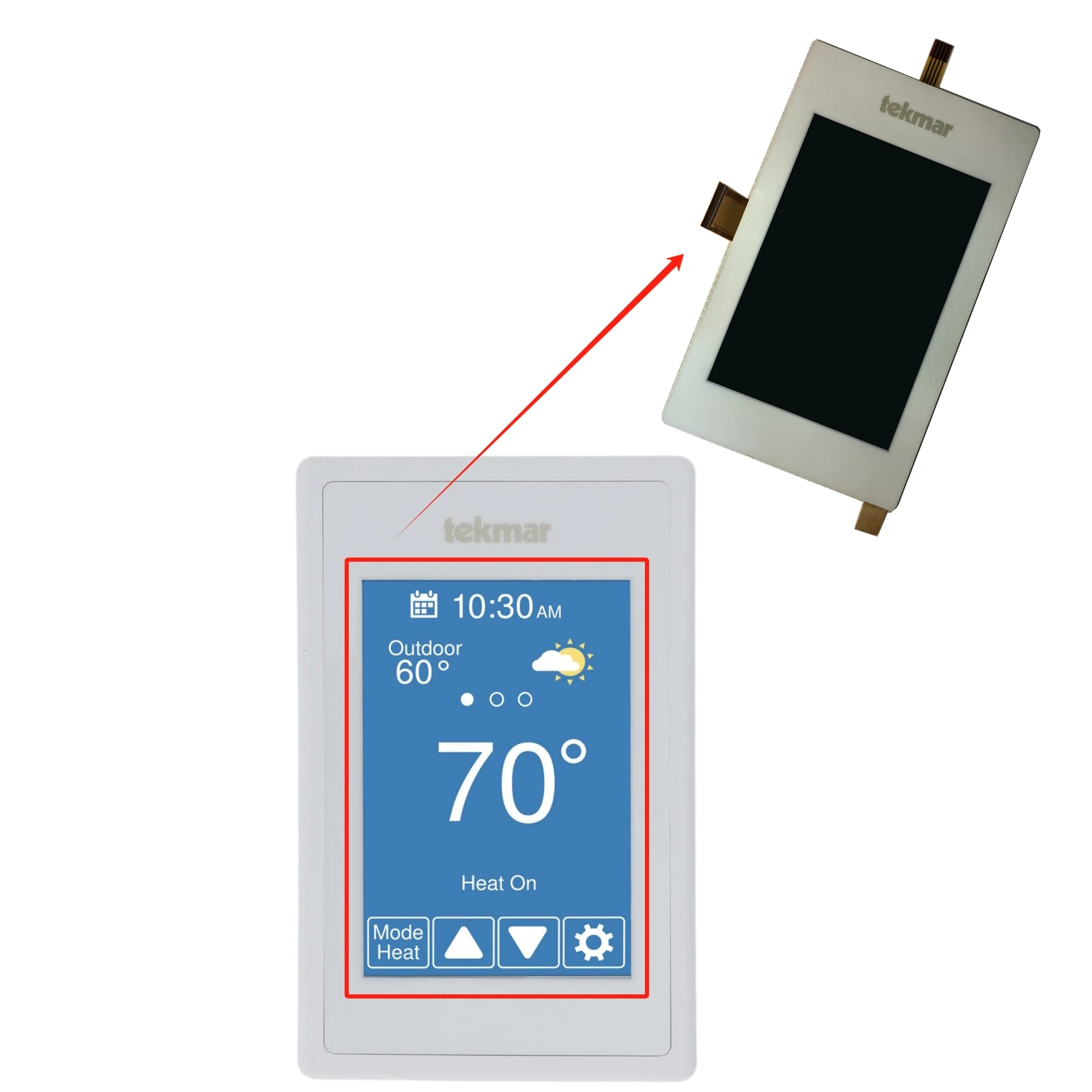 New Original LCD with touch screen for Tekmar WIFI Thermostats WIFI Thermostats 2 Repair parts