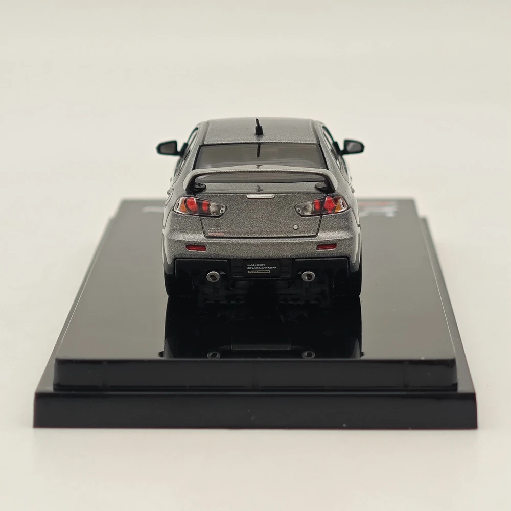 Hobby Japón 1:64 Lancer Evolution X Final Edition con modelo de pantalla de motor gris titanio (M) HJ 642053 Colección de coches fundidos a presión AGM