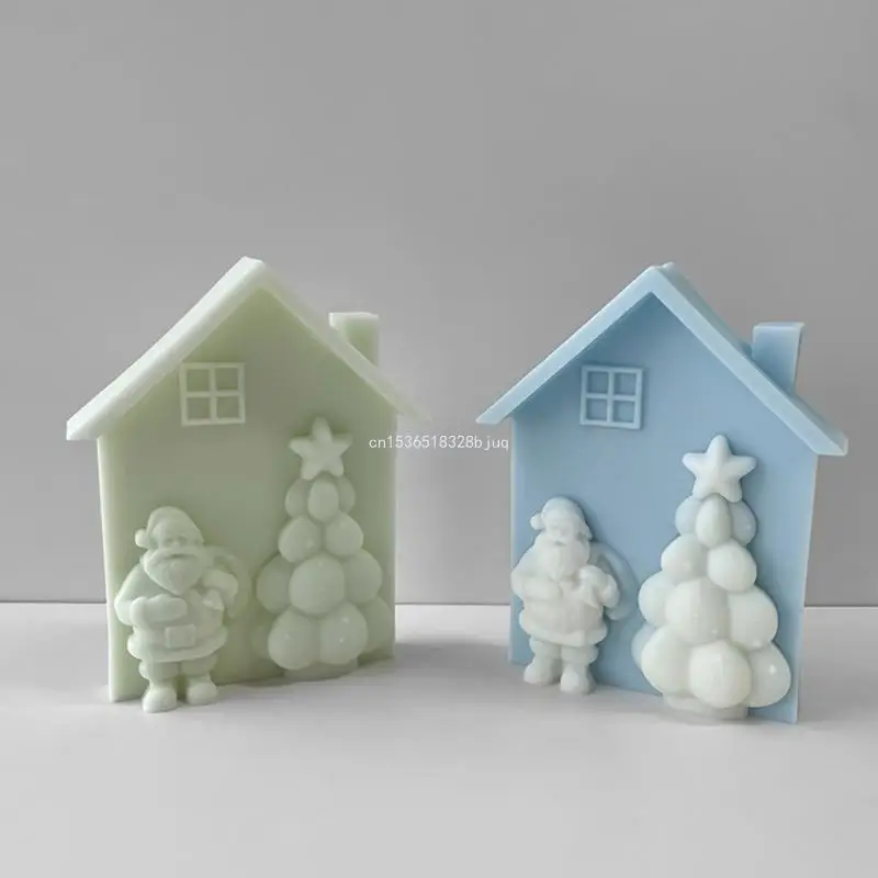 DIY Silicone Soap Mould Christmas House Molds Hand-Making Accessories Soap Mold Perfect for DIY Soap Dropship