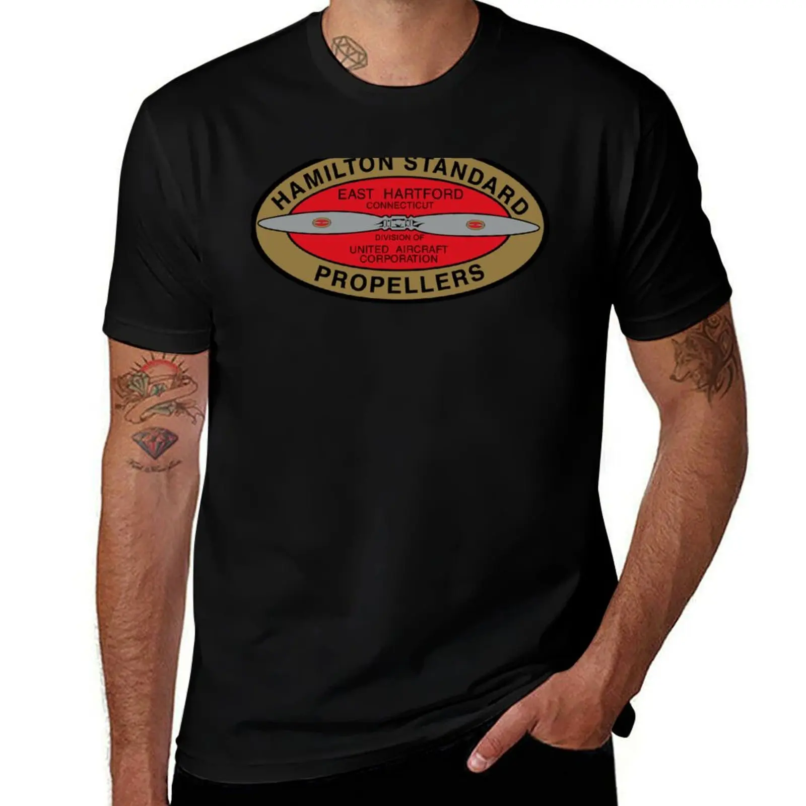 Hamilton Standard Logo Reproduction T-Shirt anime t shirts oversize man t shirt summer