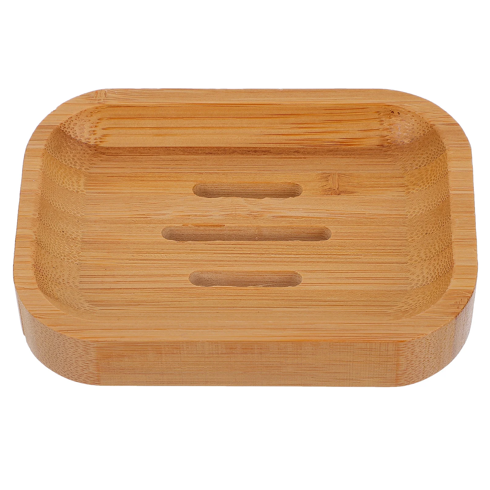 

1Pcs Bamboo Soap Holder Drainage Tray Bathroom Soap Case Smooth Rounded Corners Compact Organizer