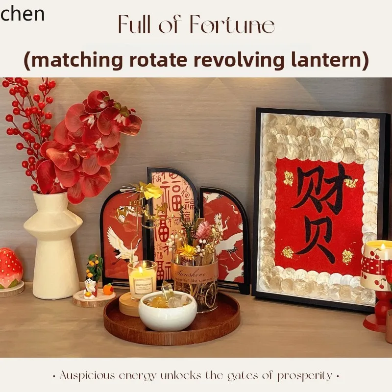 YXY Entrance Ornament Wealth-Attracting Carousel Crystal Decoration Housewarming Gift Decoration