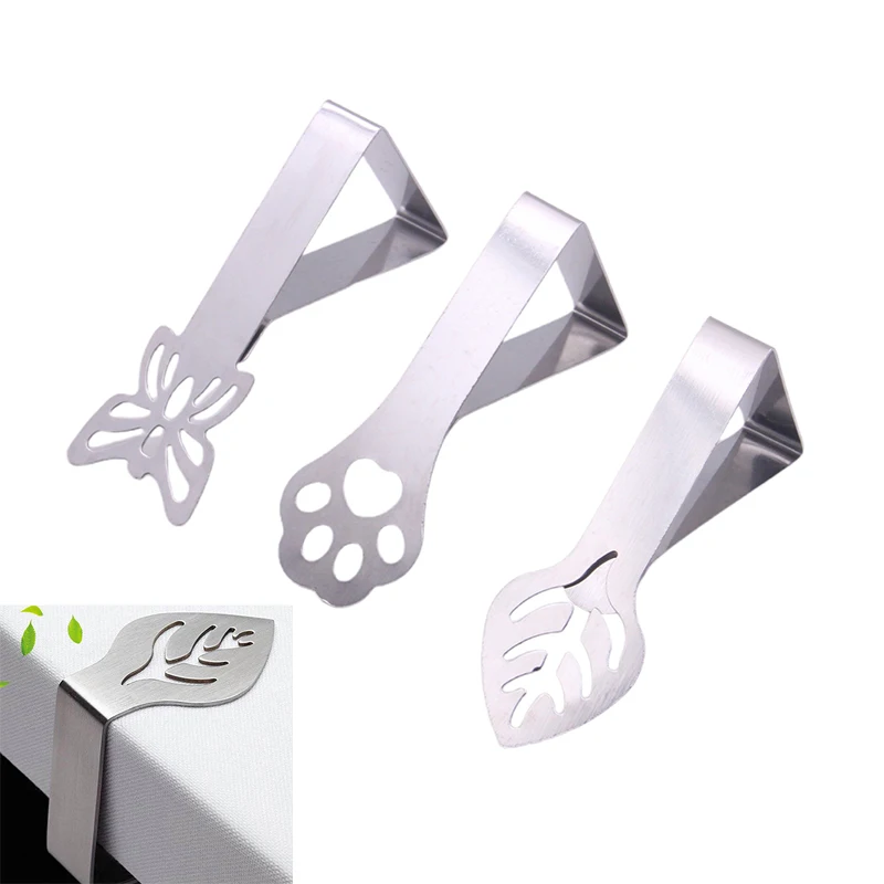 6 Pcs Windproof Table Anchor Weights Stainless Steel Clamps 3cm Tablecloth Holders Restaurant Banquet Table Fasteners〔CC44〕