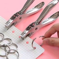 Metal 6mm Circular Hole Single-Hole Handheld Punching Machine, Capable of Punching Through 8 Sheets of A4 Paper - A Punch Tool