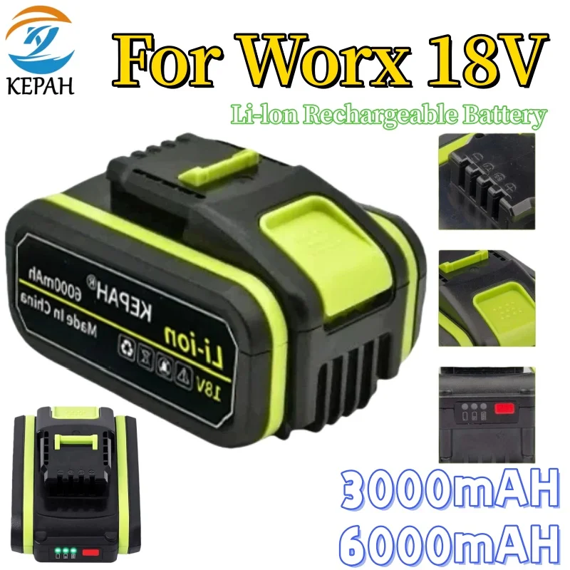 

Новый аккумулятор 3,0/6,0 Ач для WORX 18 В WA3016 WA3023 WA3054 WA3027 WA3406 WU279 WU294 WU362 WU388 WU629 WU808 для беспроводного электроинструмента
