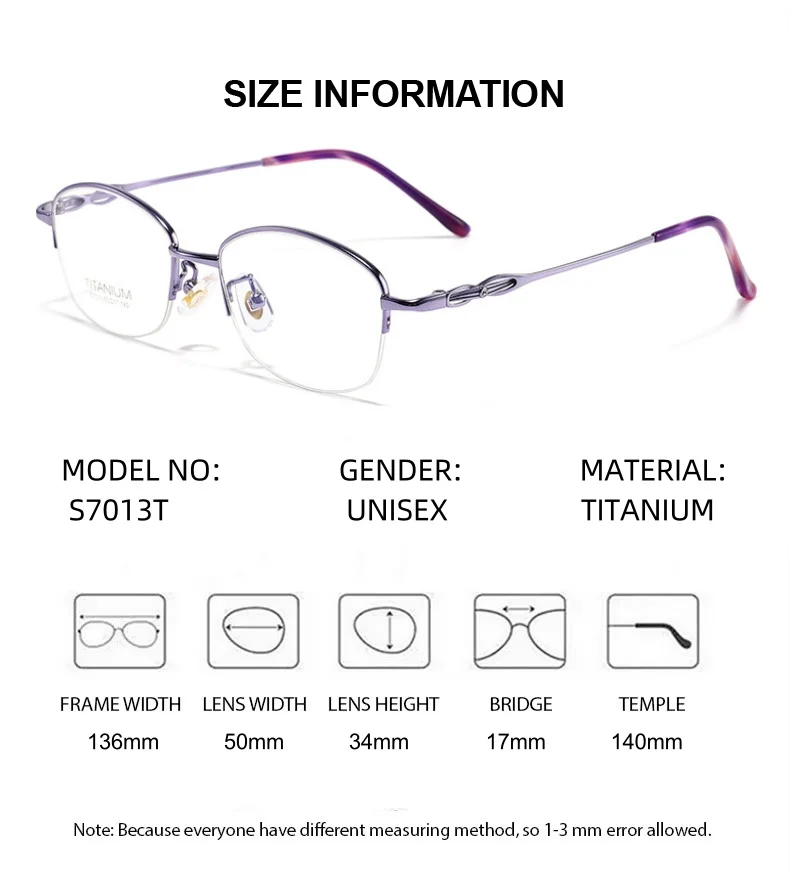 ELECCION النظارات الطبية خفيفة للغاية التيتانيوم النظارات البصرية متعددة البؤر الرجال نظارات نسائية قصر النظر ناقص عدسة اللونية