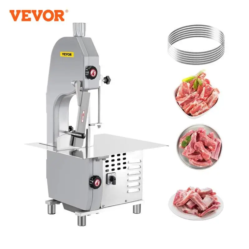 VEVOR Điện Thịt Xương Cưa Cắt Máy Làm Bếp Xay Thịt Thực Phẩm Cấp Sử Dụng Rộng Rãi Siêu Thị Thương Mại