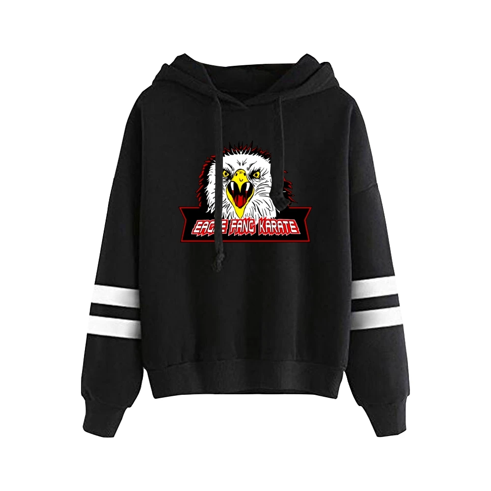 Hoodie unisex com barras paralelas sem bolso, Eagle Fang Karate, camisolas de manga, Harajuku Streetwear, roupas masculinas e femininas