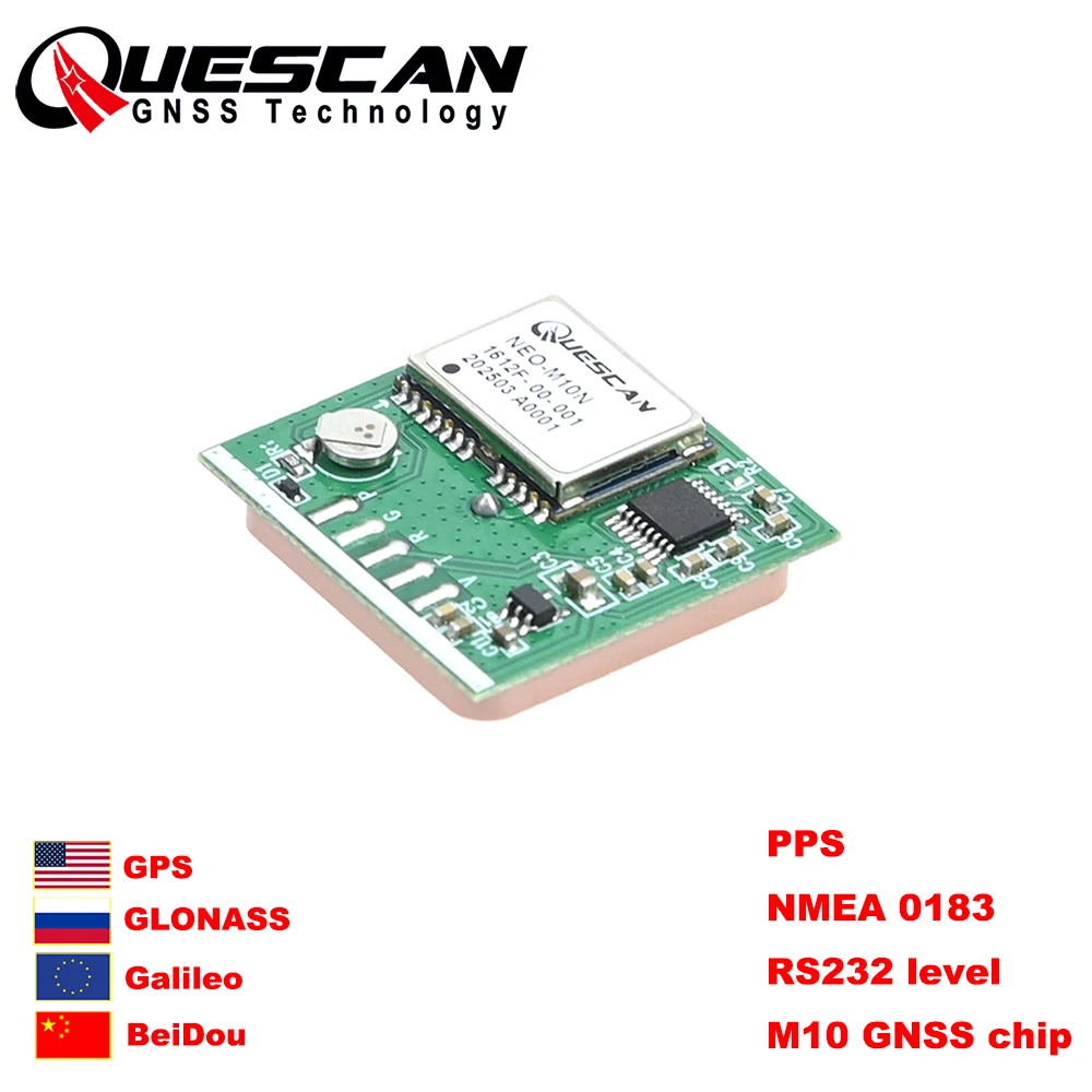 

Модуль PPS GPS с таймером 1 шт. RS232 NMEA 0183 Антенна M10 GPS ГЛОНАСС Galileo BeiDou GNSS Программируемый приемник, 3,3-5 В