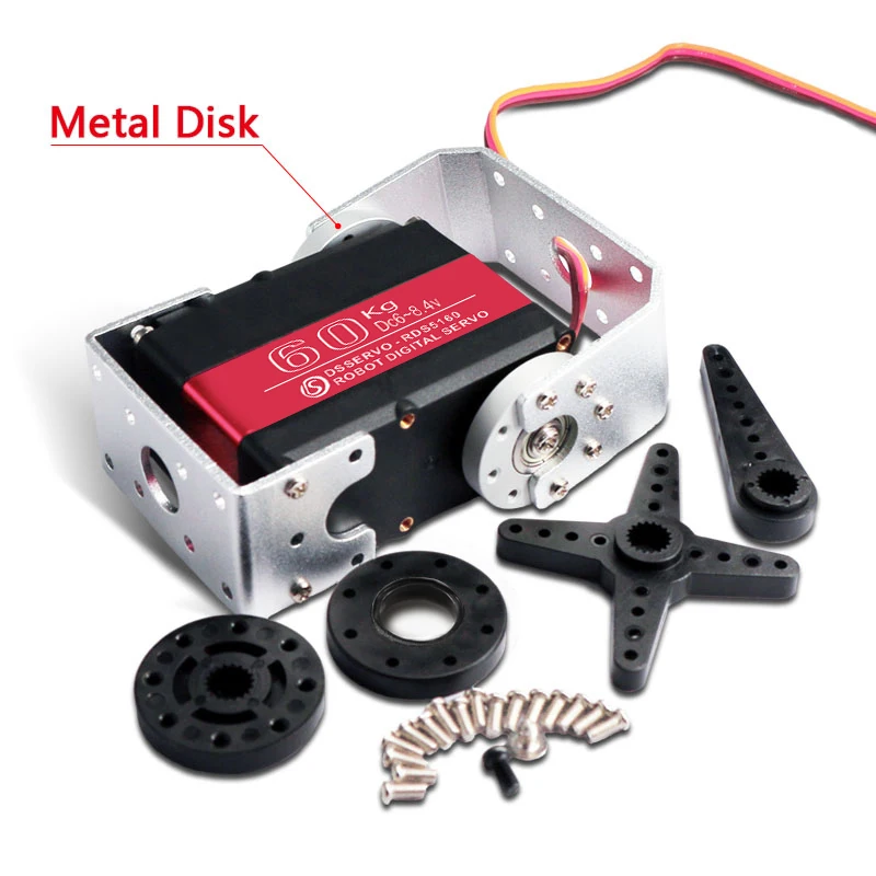 Dsservo 60kg High Torque Dual-Axis Digital Servo Suitable For Educational Entertainment Robot Construction And Control