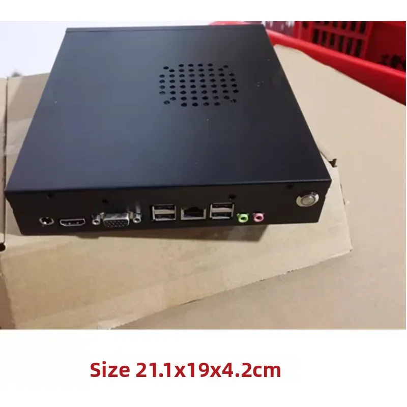 Fan-cooled D2550 Mini PC Industrial Computer with MSATA SATA Ports DC12V