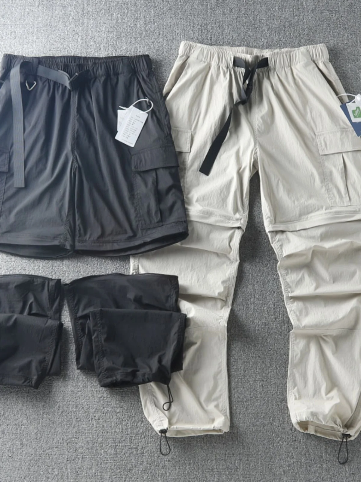American Style Detachable Cargo Pants Soldier Style Outdoor Sports Quick Dry Breathable Fashionable Straight Leg Casual Pants