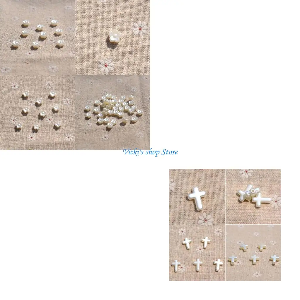 Cross-Loose Beads Acrylic Heart Faceted-Bead for DIY Bracelet Necklace Making