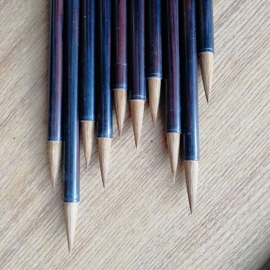 1pcs Traditional maple incense dyed Miao batik special brush pure tail wolf hair brush painting smooth