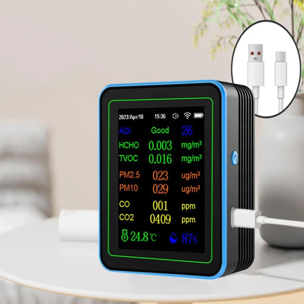 1PC 12 In 1/15 In 1 Intelligent WIFI Air Quality Meter Tester Indoor Outdoor Air Pollution Detector Monoxide/ Dioxide Detector