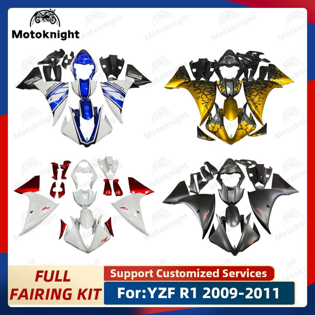 صالح لياماها YZF R1 2009 2010 2011 سباق هدية طقم الجسم YZF-R1 09 10 11 دراجة نارية ABS Fairings هيكل السيارة لوحة مجموعة