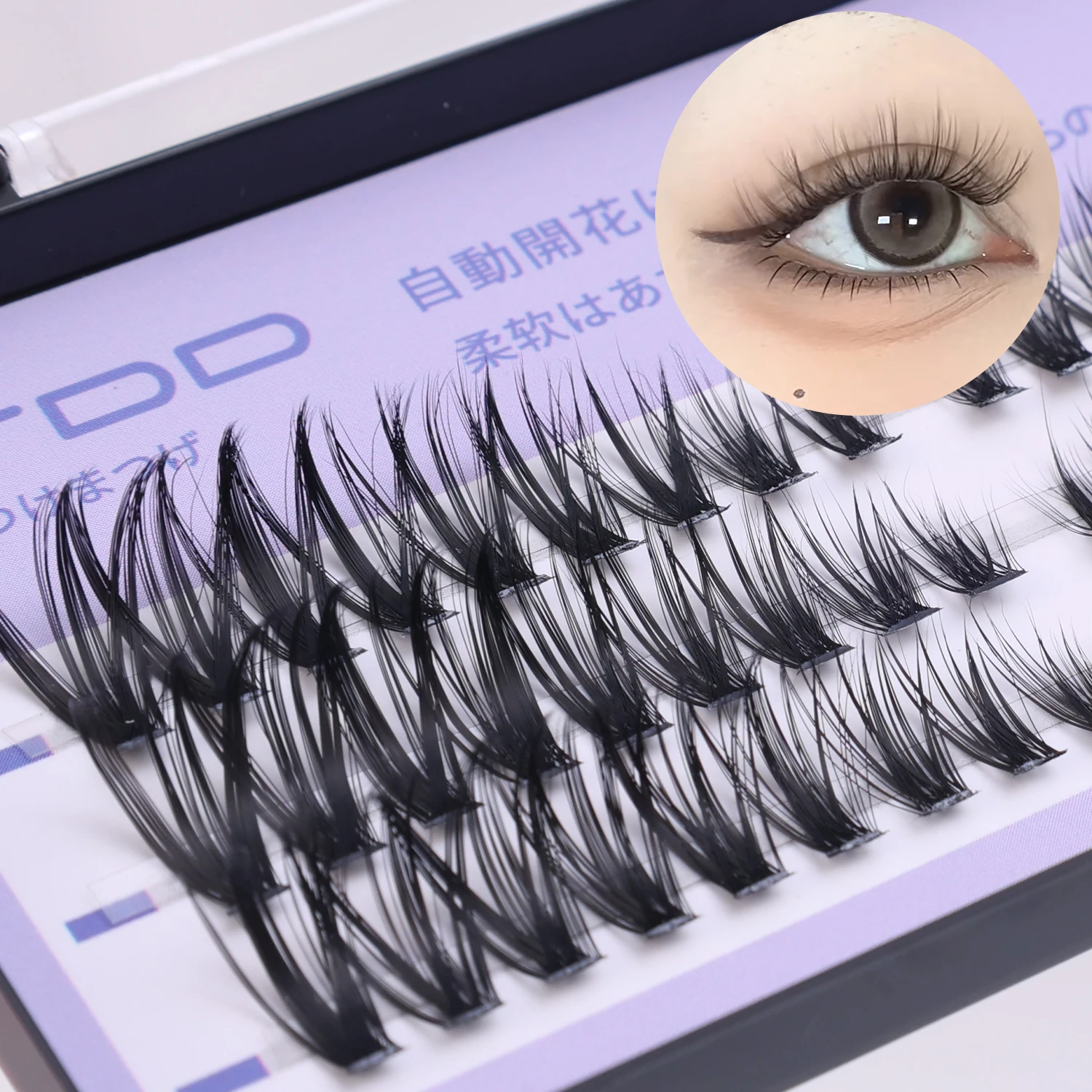 Ciglia finte miste alte e basse spesse Manga naturale Estensione ciglia 5D Fatte a mano morbide riutilizzabili Ciglia finte Occhi Strumenti per il trucco