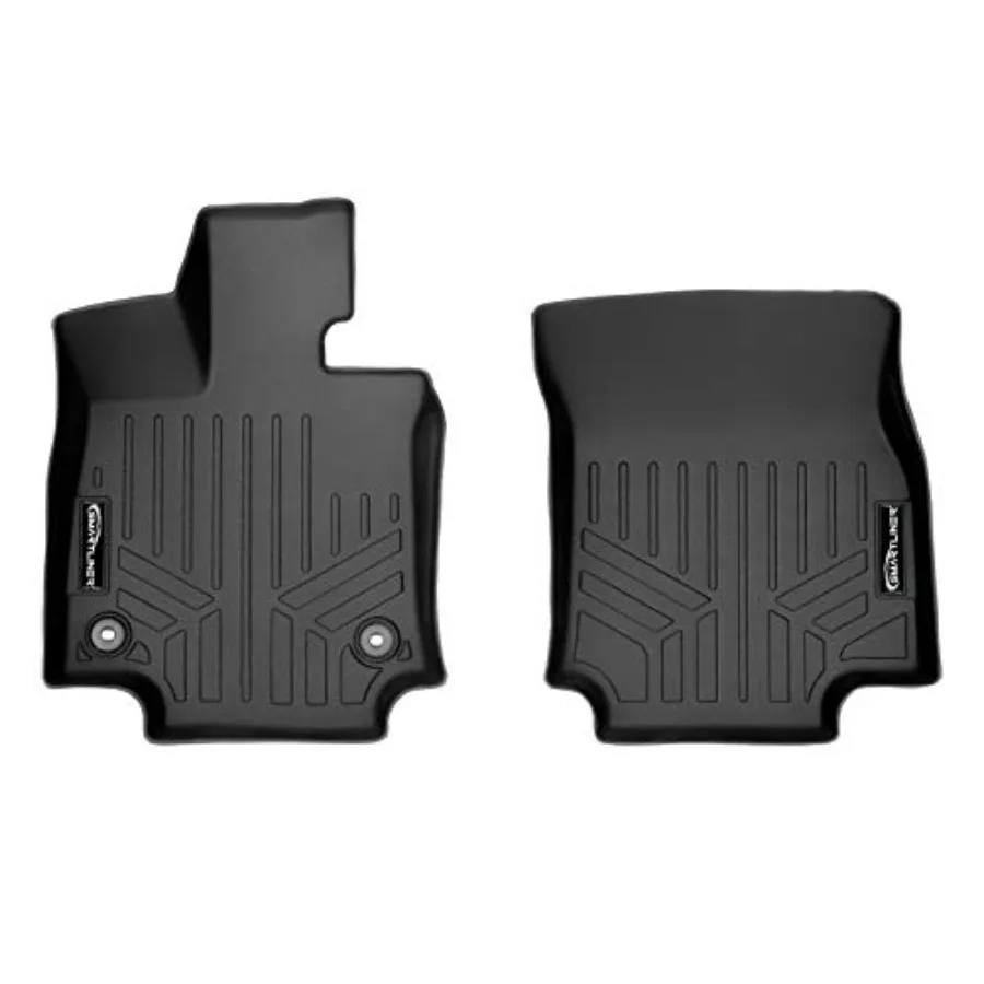 

Custom Fit Floor Mats 1st Row Liner Set for 2019-2025 Toyota RAV4 Black Durable Rubber with Raised Edges for Spill Protection