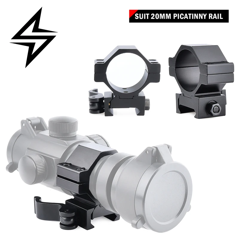 

Tactical Aluminum Scope Ring Mount For 20mm PIcatinny Rail Low-profile Scope Mount Rifle Red Dot Hunting Accessories