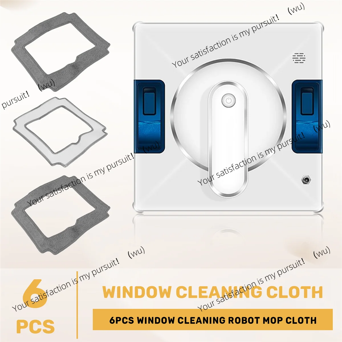

6PCS window cleaning robot mop cloth cleaning rag dust removal, suitable for LIECTROUX YW509