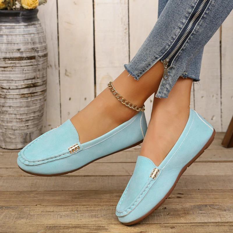 

Summer Plus Size Women's Shoes 2026 Spring and Autumn New Loafers Shallow Mouth Comfortable Casual Shoes Zapatos De Mujer