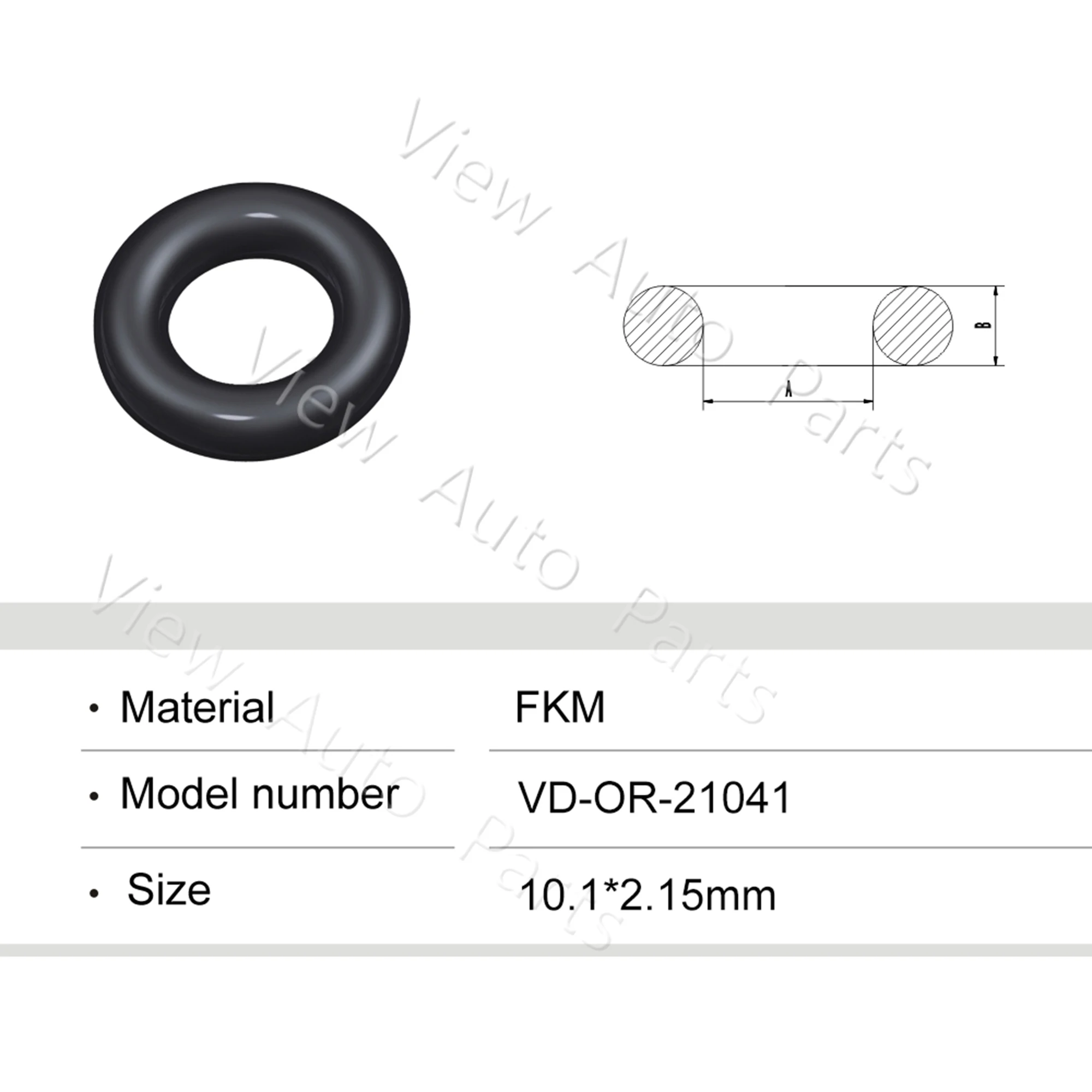 Free Shipping 100pcs Fuel Injector Rubber O Rings Top Quality Fuel Injector Repair Kits 10.1*2.15mm VD-OR-21041