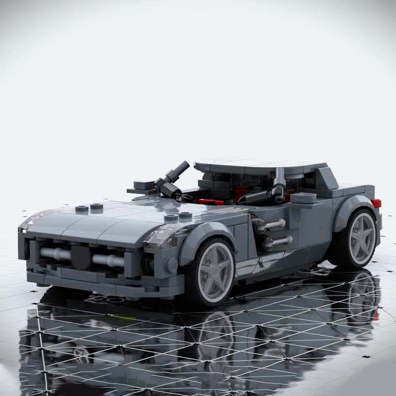 

319pcs MOC City Champions Mercedese Benz SLS AMG Model Building Blocks Construction Toy Christmas Gifts DIY Creative Idea Brick