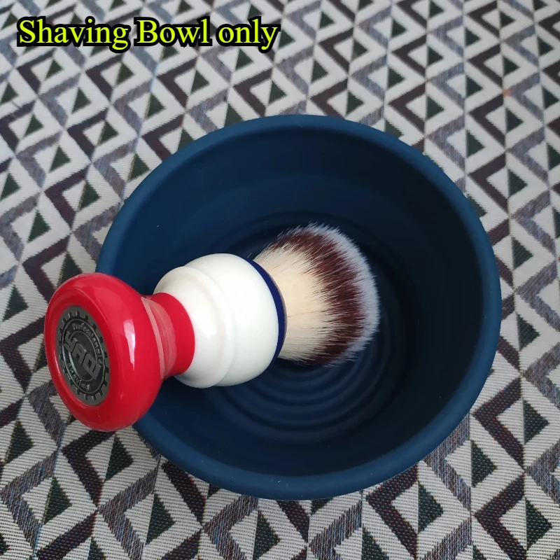 

Складная силиконовая чаша для бритья YAQI черного, белого, серого, синего, зеленого цветов - дорожный складной инструмент для мужского ухода