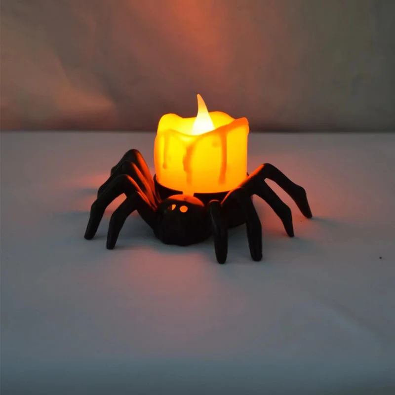 

Spooky Lighted Plastic Spider Halloween Lights With LED Light For Halloween Decoration