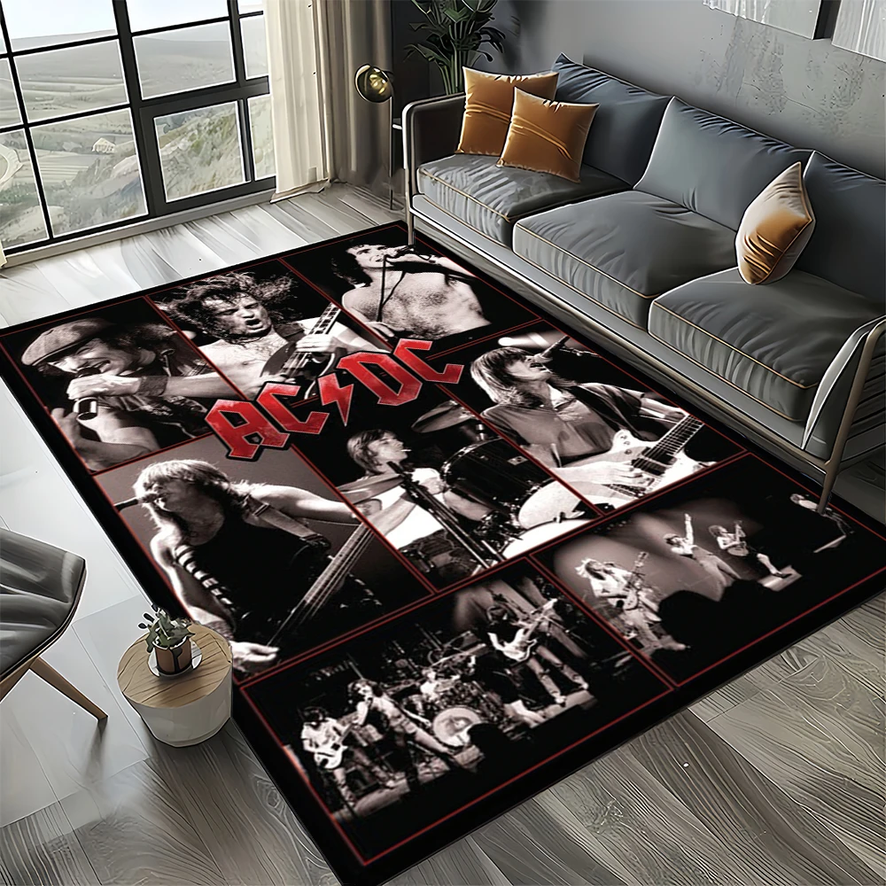 سجادة منطقة جونسون ثلاثية الأبعاد A-ACDC روك باند كبيرة، سجادة لغرفة المعيشة وغرفة النوم والأريكة ممسحة الديكور، سجادة أرضية مضادة للانزلاق للأطفال #4