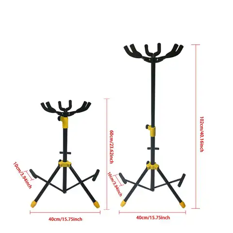 Trippel gitarrställ järn stående rackhållare tre huvuden för musikinstrument ukulele bas stränginstrument elgitarr 10 best sales gitarrställ - №8