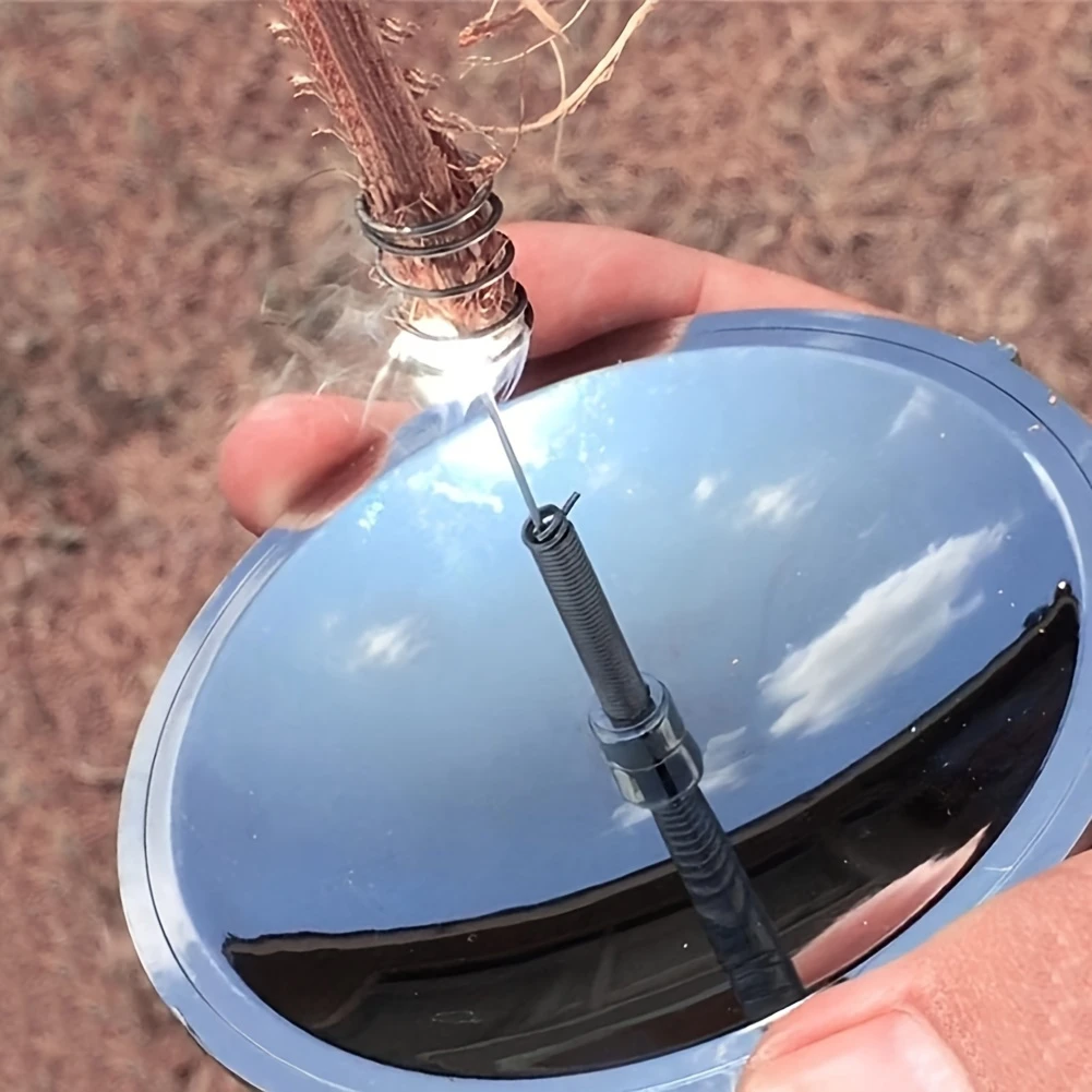 Solar-Powered Outdoor Lighter - Windproof &, Ideal for Camping & Survival Gear, Silvery,Emergency Fire Starter