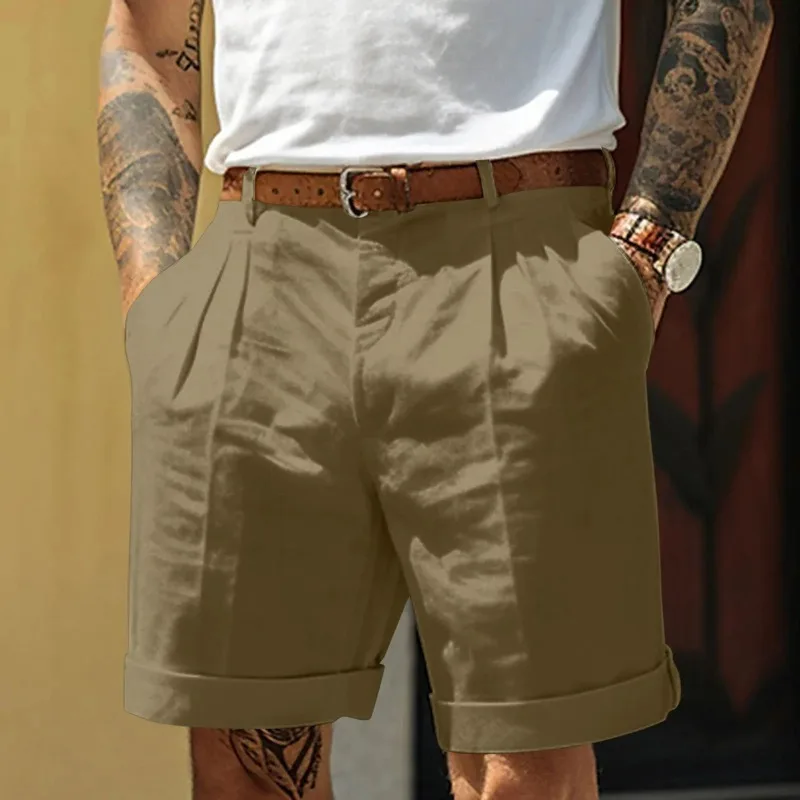 

2025 Korean Original New Men Fashion Street Men's Shorts New Men'S Shorts Pants Summer Breathable Solid Color Short