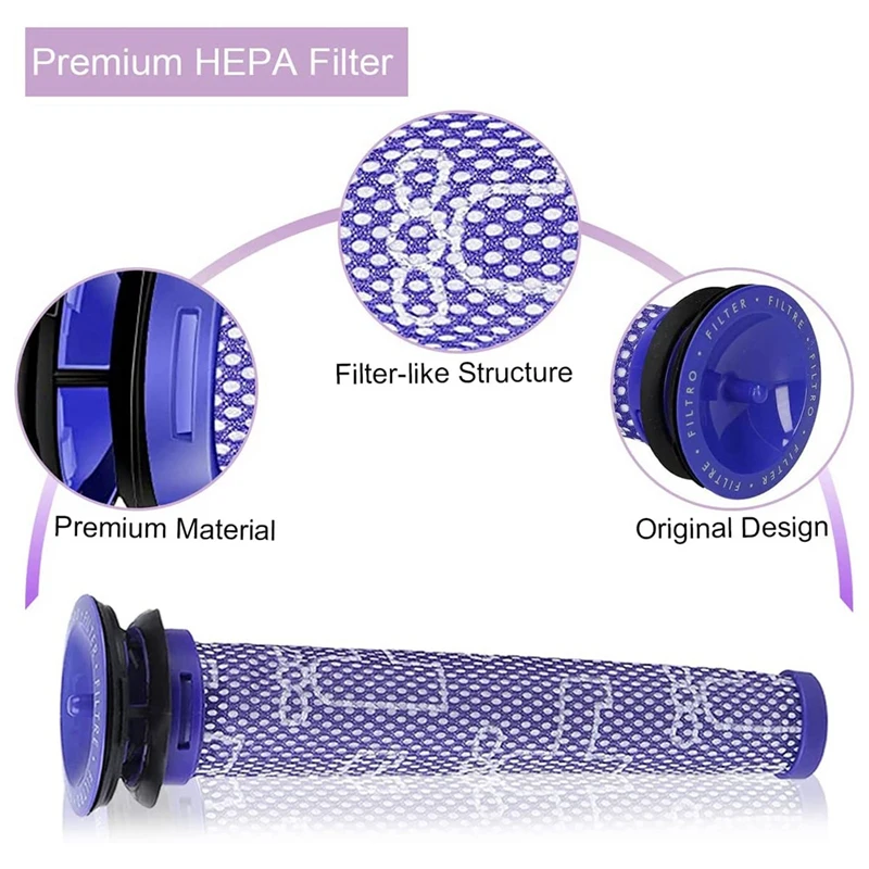 แผ่นกรอง HEPA เข้ากันได้สําหรับอุปกรณ์เสริมเครื่องดูดฝุ่น Dyson V6 965661 -01 และ 966741 -01