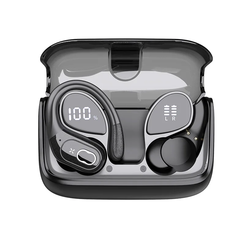 Sport Wireless Earbuds Bluetooth 5.4 w/ 75H Playtime - ENC Noise Cancelling Mic  IPX7 Waterproof Earhook Design  Hi-Fi Deep Bass