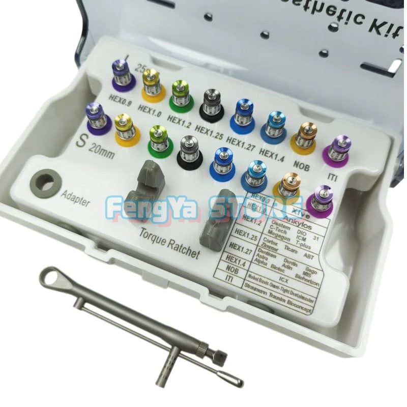 1 Set Universal Prosthetic Kit Dental Implant Torque Screwdriver Wrench Kit for Dental All Implant System