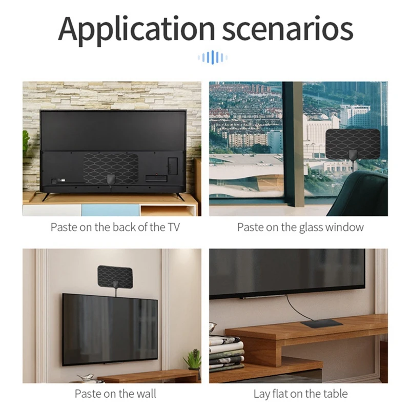 

HDTV Antenna Digital Receiving Antenna With Signal Amplifier 25DB High Gain HD VHF UHF Signal Receiver DVB-T2