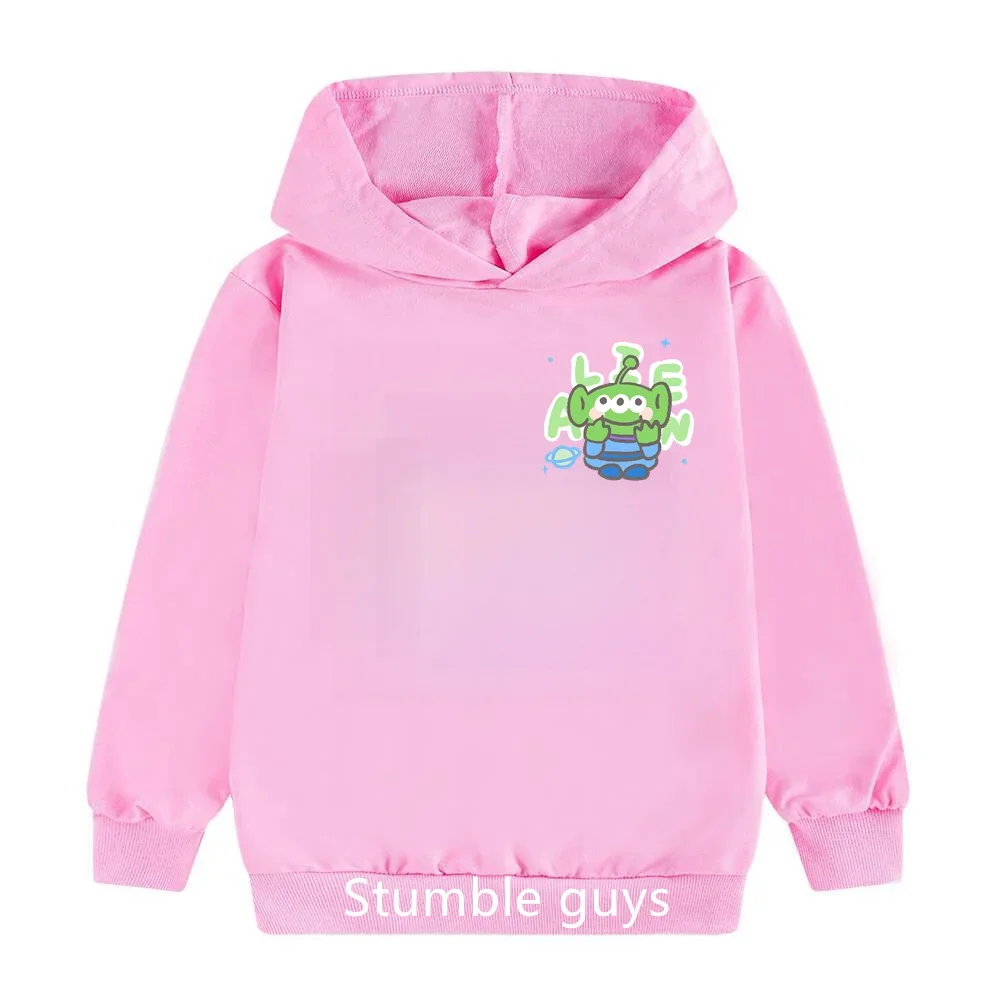 Felpa con cappuccio Toy Story per bambini Stile semplice da uomo Simpatico stampa monogramma per bambini Felpa con cappuccio Abiti oversize per