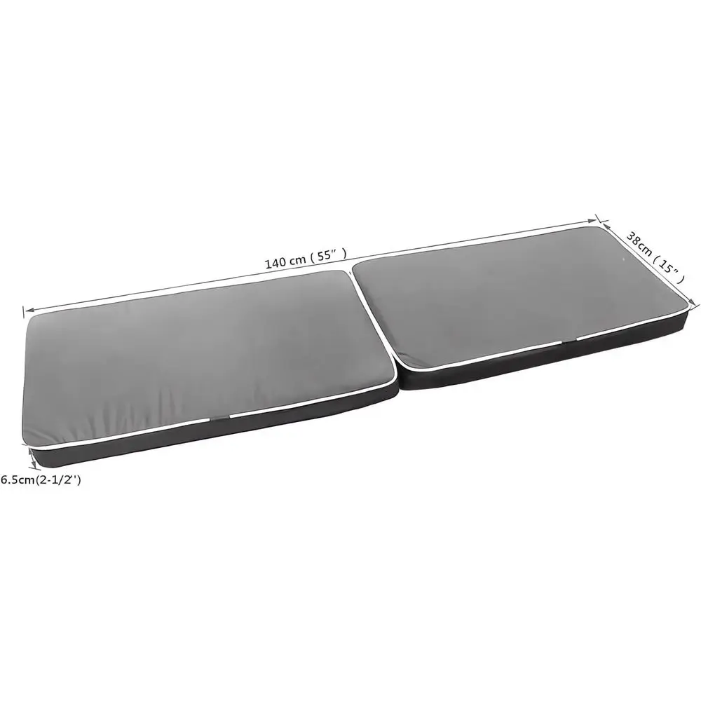 Boat Seat Cushion, High-Density Thickened Foam Boat Bench Pad, Multi-Scene Bench Foam Seat Cushion (Royal Gray, Length 56 inches