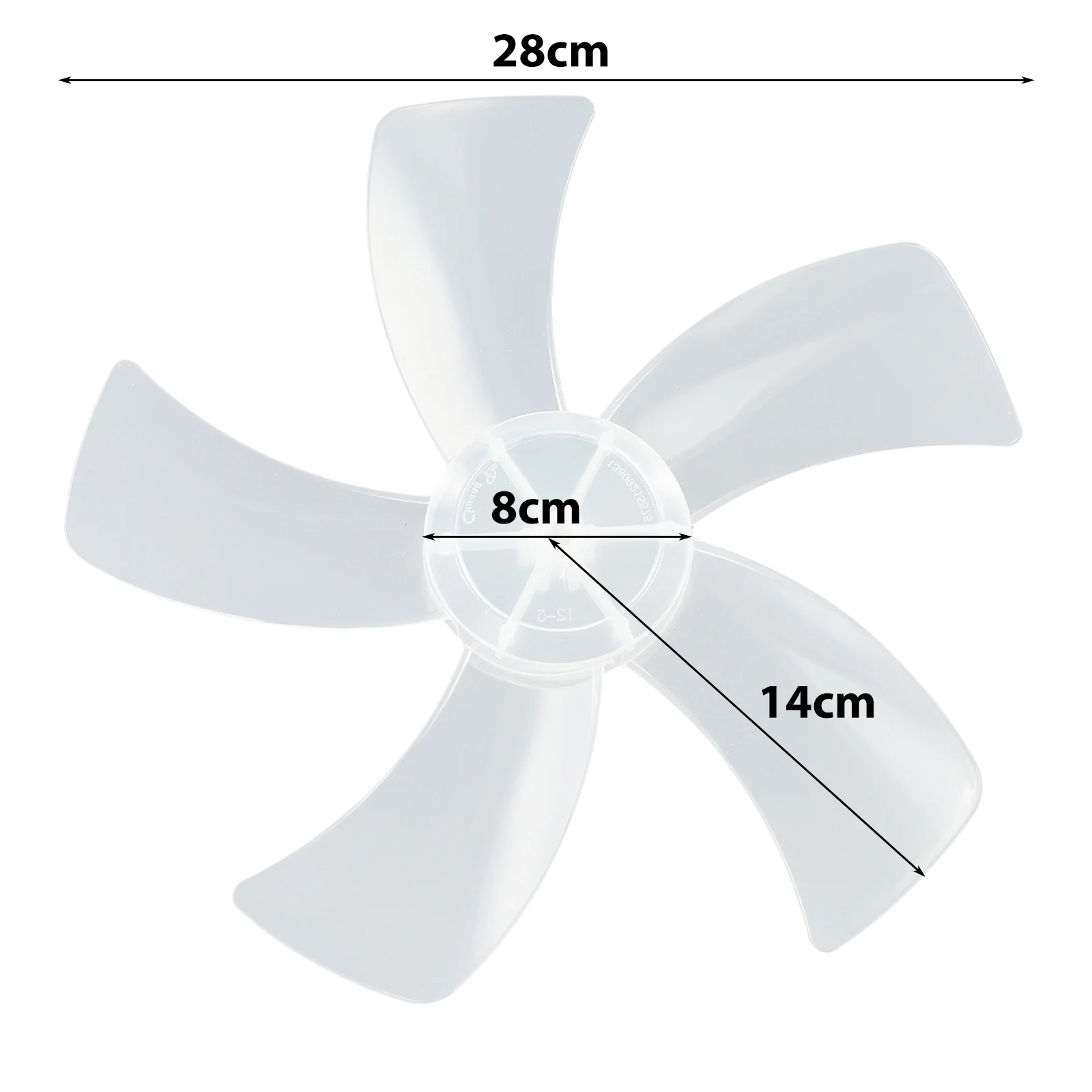 1 Pcs 12-inch Household Plastic Five-blade Table Fan With Nut Cover Base And Transparent Table Fan Accessories