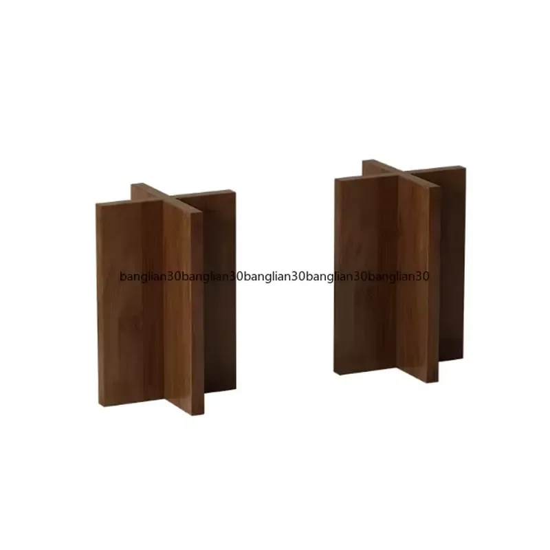 V-shaped T-shaped Pine Marble Island Table Bracket for Simple Solid Wood Legs Round Table Base Log Feet
