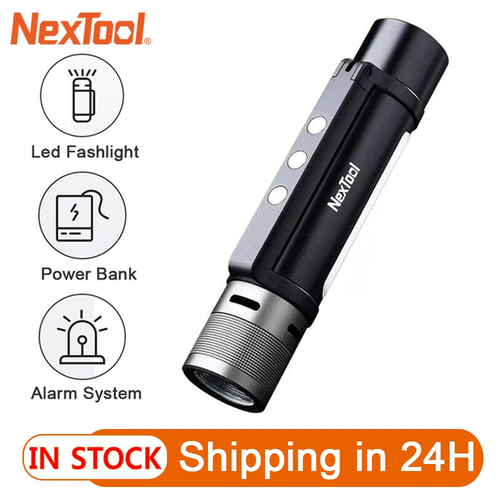 

NexTool Flashlight Outdoor 6 in 11000lm IPX4 Waterproof Audible Alarm Function USB-C Rechargeable Mobile Power Bank Work Light