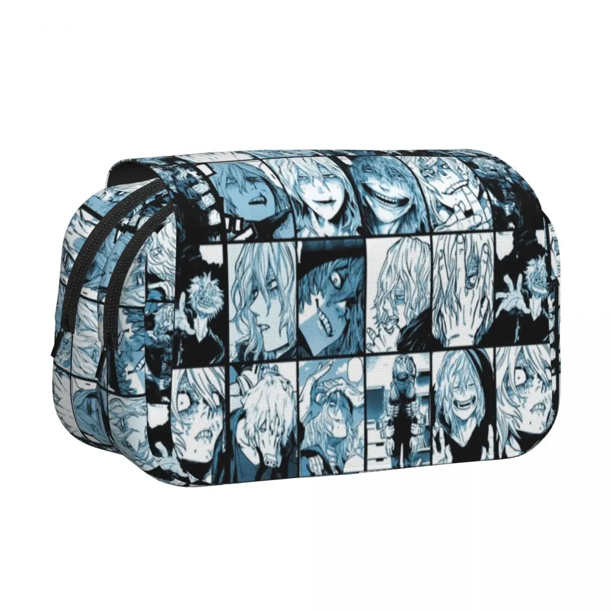 My H-Hero A-Academia Anime Double Clamshell Pen Case Pencil Pouch Pen Holder Large Storage Bags School Supplies Gift Stationery