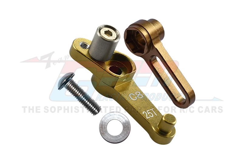 Brazo servo de aluminio GPM 25T (C8) para motocicleta KYOSHO 1/8 NSR500