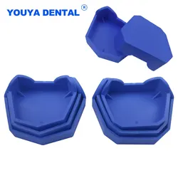 6pcs/set Dental Model Base 3 Sizes Silicon Rubber Plaster Model Tray Denture Impression Dentistry Lab Tools Former Base