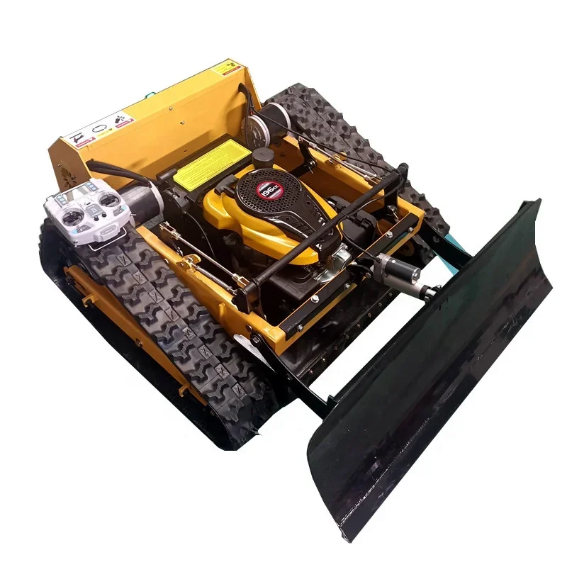 9HP 225CC Rubber Crawler  Self Propelled Garden Remote Control Lawn Mower